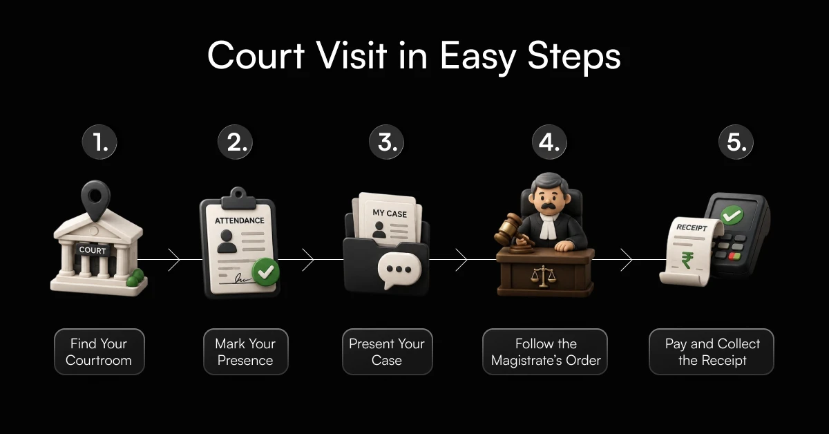 Physical court challan process.